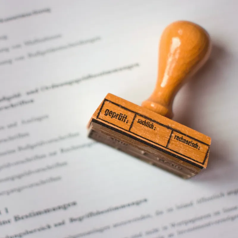 Stempel Betriebsprüfung